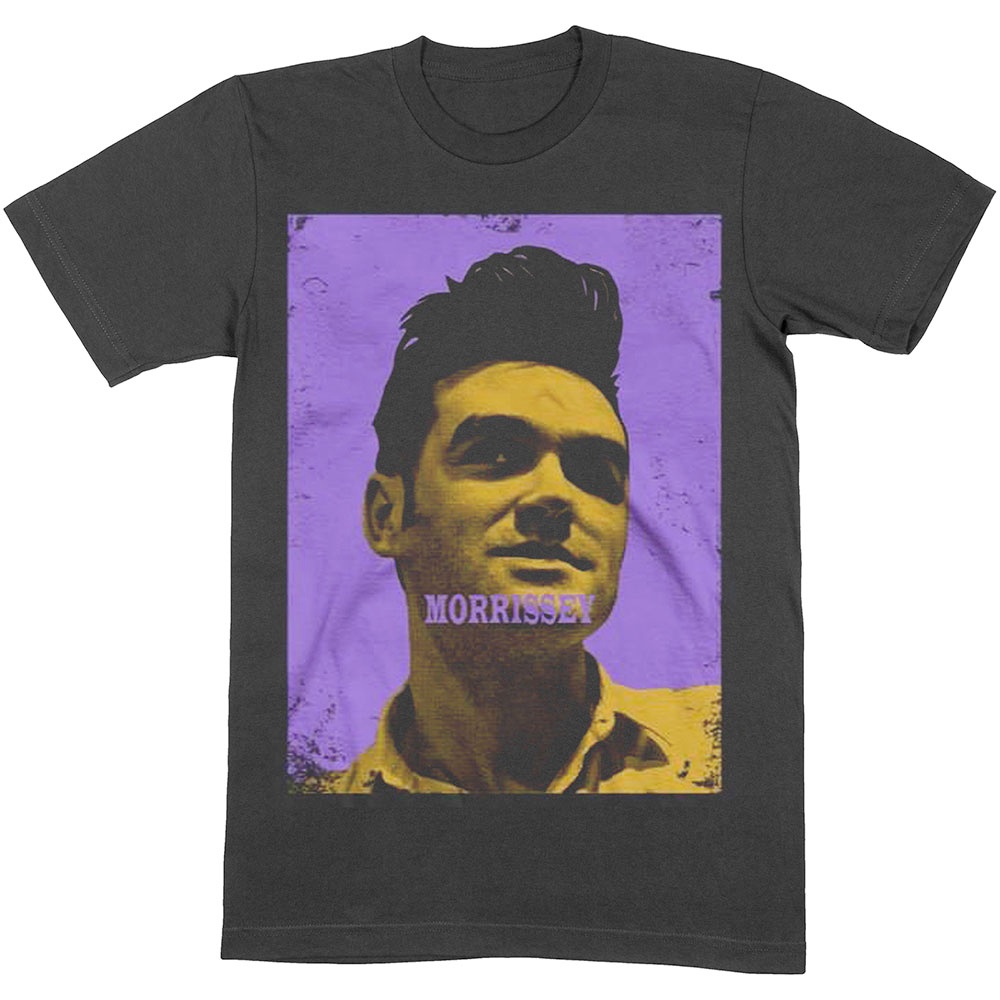 Morrissey - Purple & Yellow Heren Tshirt - Zwart